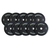 JORDAN Black Rubber Bumper Plate Larger Weight Full Set