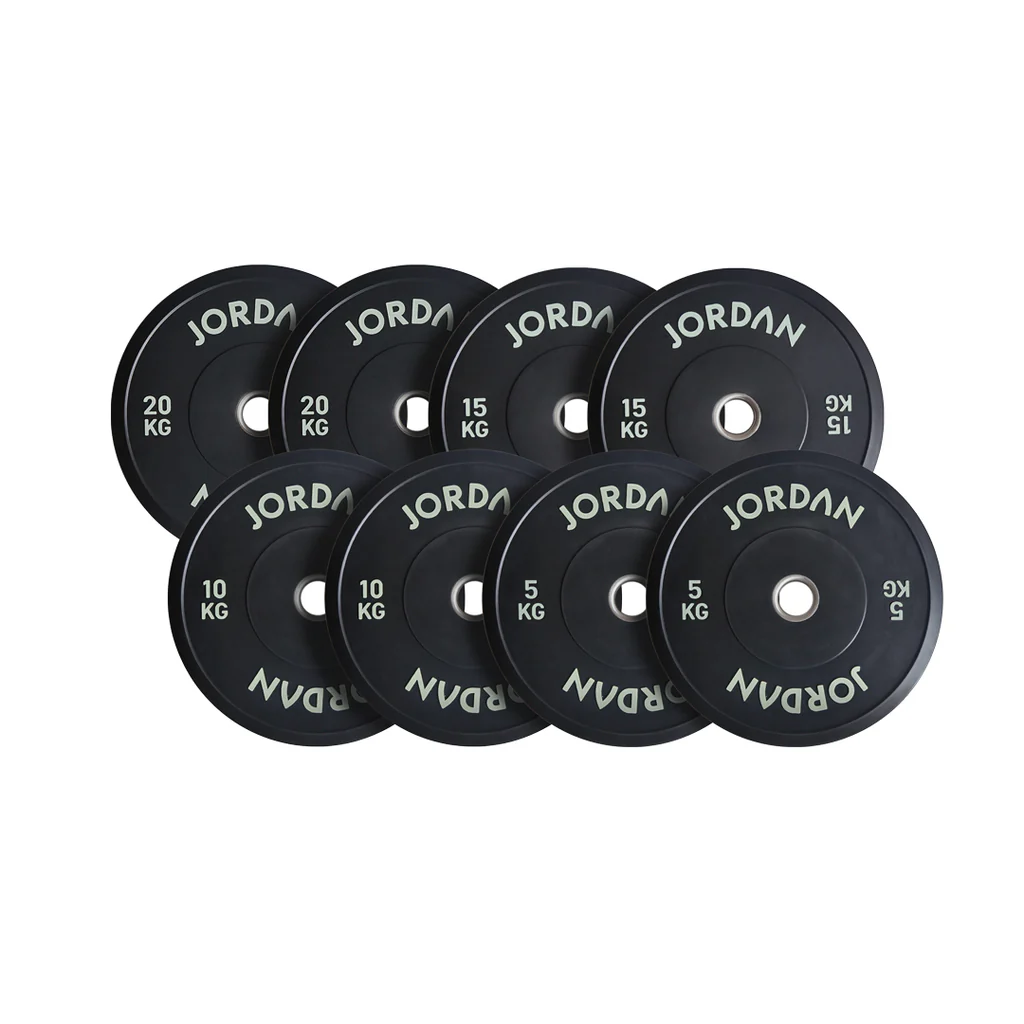 JORDAN Black Rubber Bumper Plate Smaller Weight Full Set 