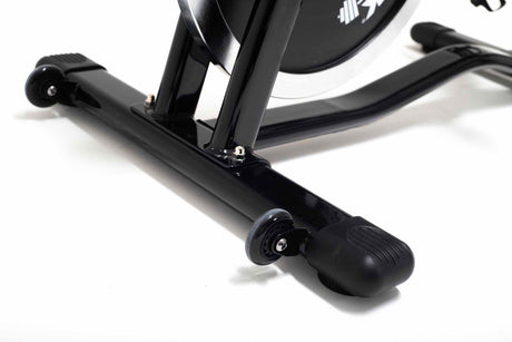 York Barbell CSB32 Indoor Training Bike Close up of transport wheels