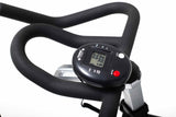 York Barbell CSB32 Indoor Training Bike Timer on handlebar close up 