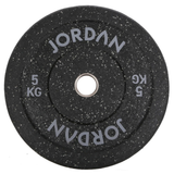 JORDAN HG Black Rubber Bumper Plate -5kg Grey Coloured Fleck