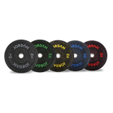 JORDAN HG Black Rubber Bumper Plate Set - Full Set Coloured Fleck