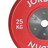 JORDAN Calibrated Red Rubber Competition Plate 25kg Close Up