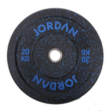 JORDAN HG Black Rubber Bumper Plate - 20kg  Blue Coloured Fleck