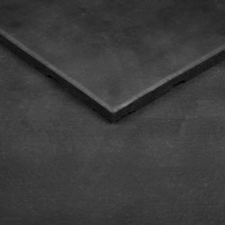 Rival Black Premium Interlocking Rubber Gym Floor Tiles close up of Tile 