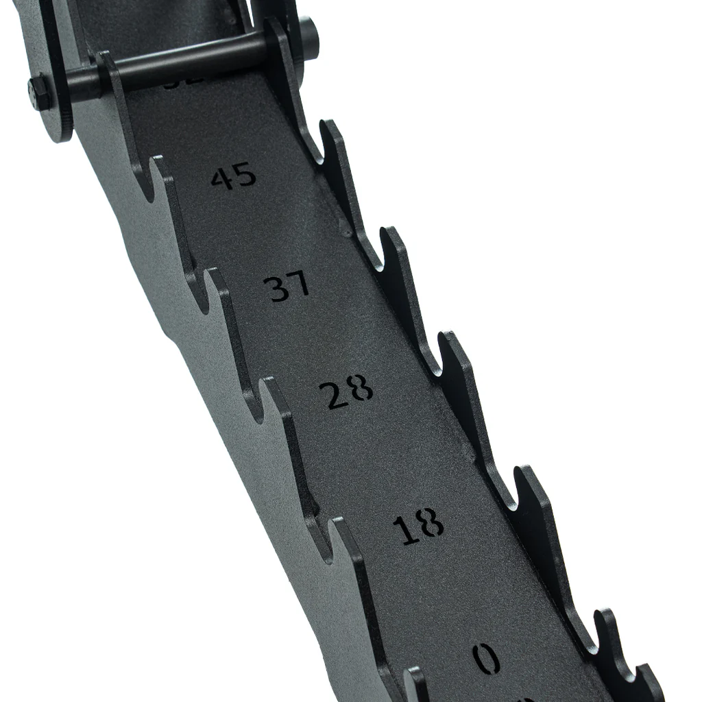 JORDAN® Adjustable FID Bench Close up of Higher Angle Degrees 