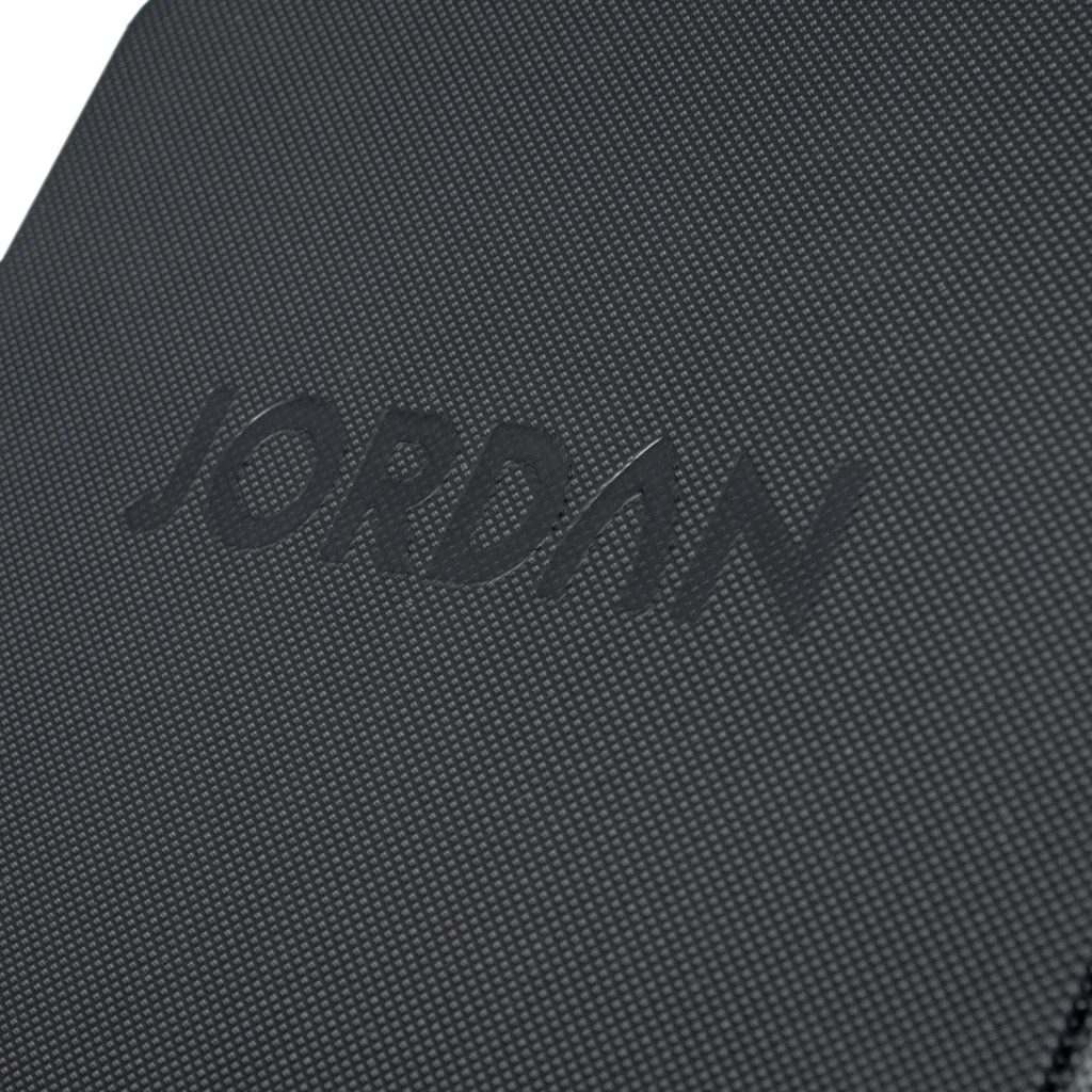 JORDAN® Adjustable FID Bench Close up of Brand name on Seat