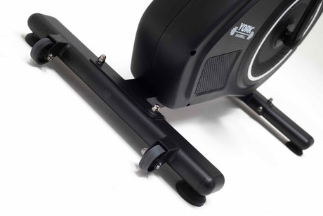 York Barbell HB7 Exercise Bike Close p of transport wheels