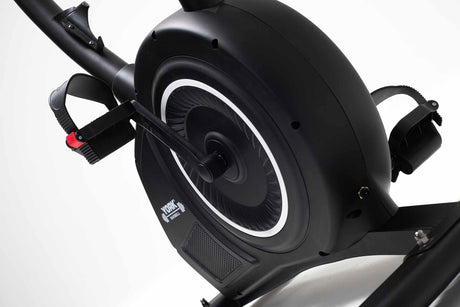York Barbell HB7 Exercise Bike Close up spindle system 