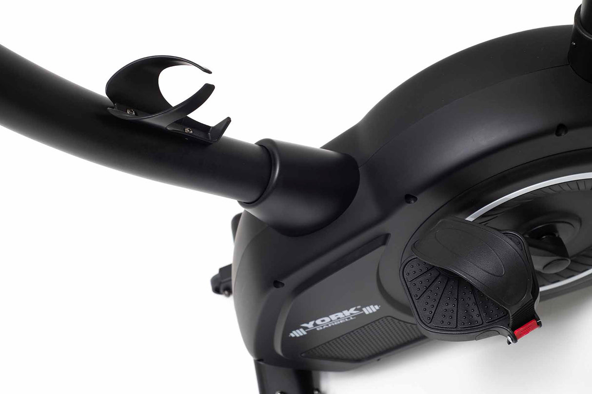 
York Barbell HB7 Exercise Bike Close up of water bottle holder