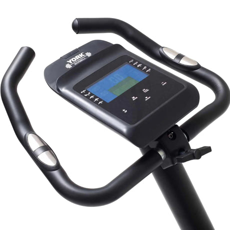
York Barbell HB7 Exercise Bike LCD Screen close up 