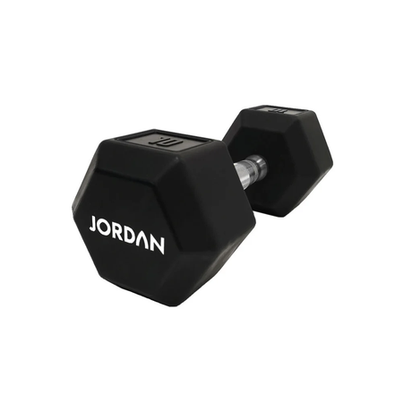 10kg Jordan Hex Urethane Black Dumbbell