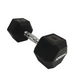 10kg Black Urethane Dumbbell Angle View of grip Knurl