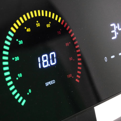 York Barbell HT5 Folding Treadmill Speed close up lcd