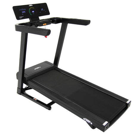 York Barbell HT5 Folding Treadmill Angle view 
