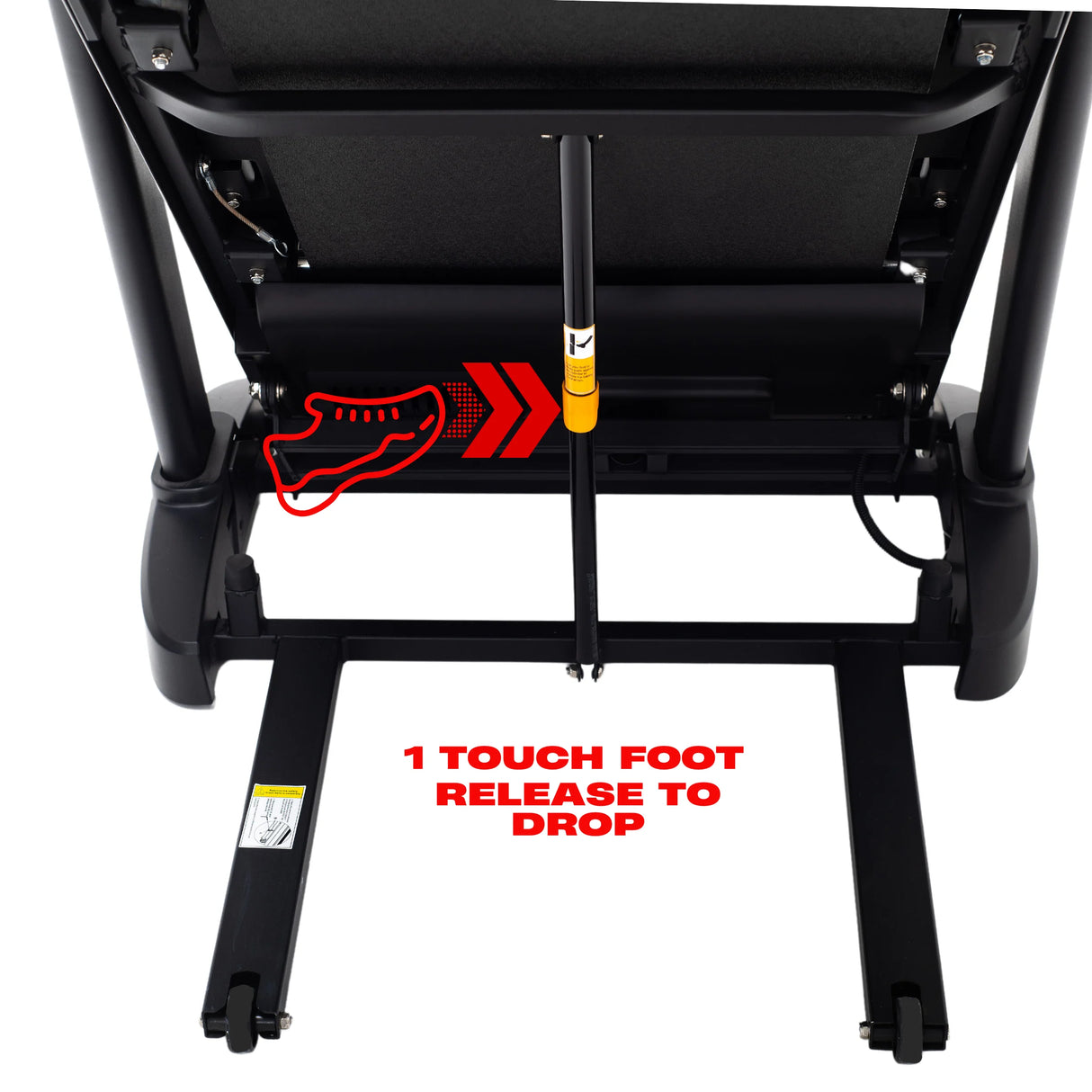 York Barbell HT9 Folding Treadmill Touch foot fold release