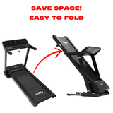 York Barbell HT9 Folding Treadmill Folding Example