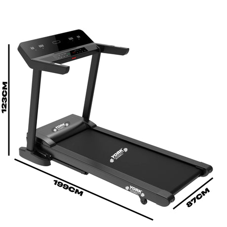 York Barbell HT9 Folding Treadmill Dimensions 