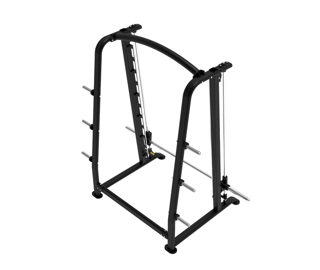 Impulse IT7 Smith Machine - Black, left angled birds eye view