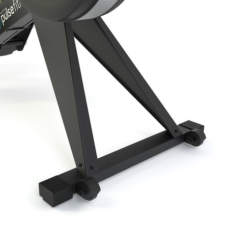 Pulse Fitness Indoor Rower Rubber Wheel Feet Close up 