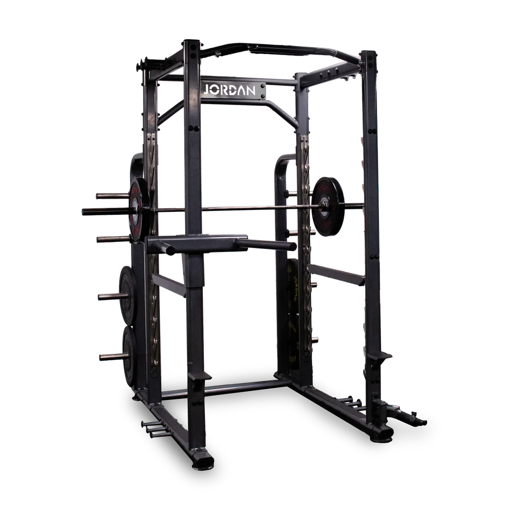 JORDAN Power Rack Rear vie with Barbell 