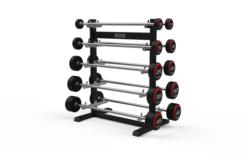 JORDAN Straight Bar Barbell Rack (10 Bar)