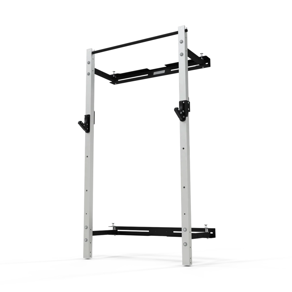 JORDAN® Folding Multi-Use Gym Rack Open and Against wall