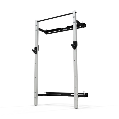 JORDAN® Folding Multi-Use Gym Rack Open and Against wall