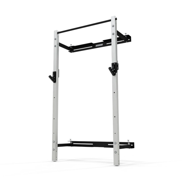 JORDAN® Folding Multi-Use Gym Rack Open and Against wall