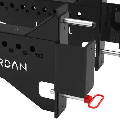 JORDAN® J75 Safety Spot Arms, close up of entire slot attachment in white background. 