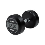 JORDAN® Rubber Dumbbells - Up to 70kg (Grey), 17.5kg dumbbell in white background