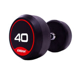 JORDAN® Rubber Dumbbells (Red), 40kg close up