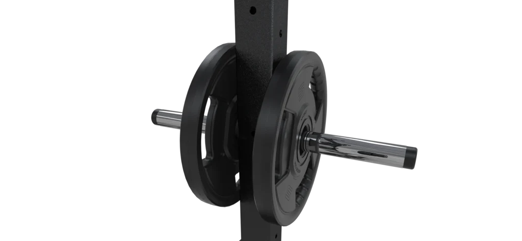 Jordan Performance Rack Accessory, dual storage weight horns for half rack in transparent background.