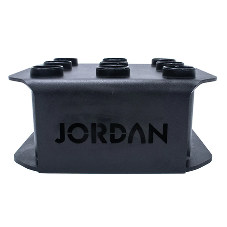 JORDAN® Olympic Bar Holder Black Brand Name Close up 