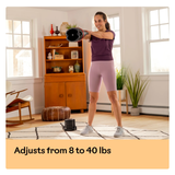 BowFlex 840 Kettlebell Lady using in Living Room 