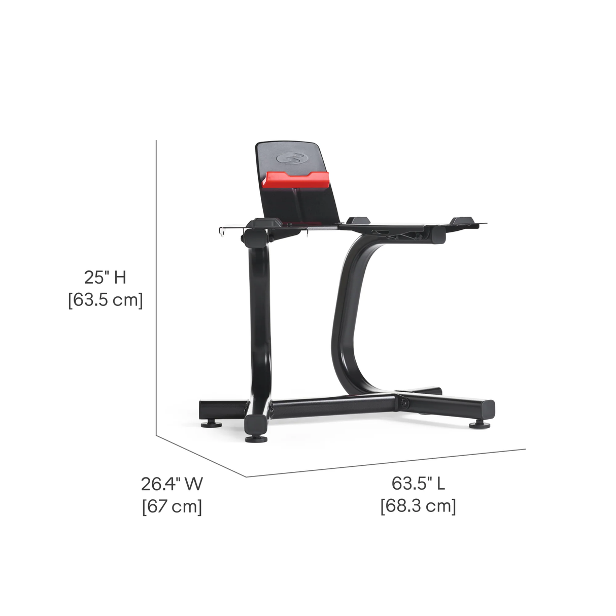 BowFlex Dumbbell Stand with Rack with Dimensions 