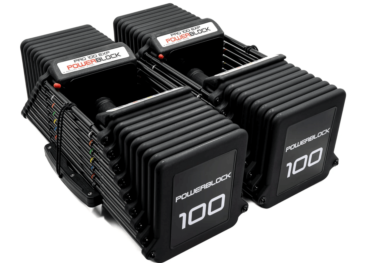 Pro 100 EXP Stage 4 Adjustable Dumbbells In White Background