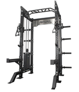 Rival S-2 Series Half Power Rack With Dual Adjustable Pulley White Background 