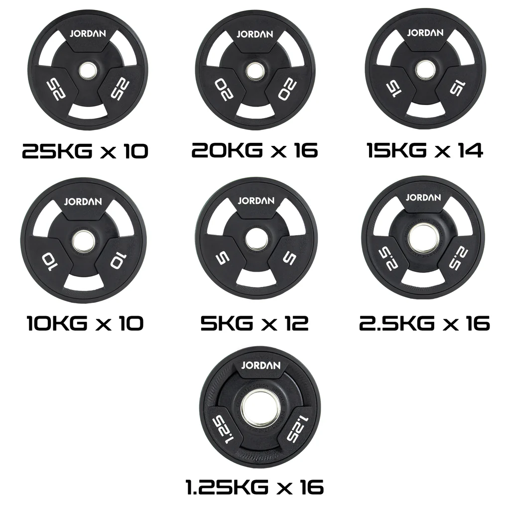 Urethane Tri-Grip Olympic Plate Set f 1000kg