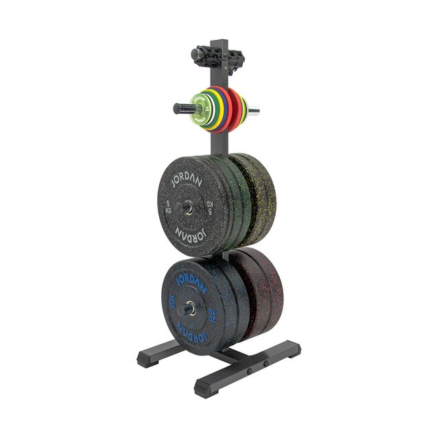 JORDAN® Olympic Weight Tree with Fleck Plates Displayed 