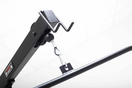 York Barbell C19LR Cable Lat Pulldown and Low Row Lat pull down bar hook close up 