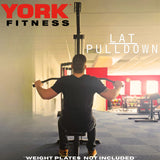 York Barbell C19LR Cable Lat Pulldown and Low Row In action rear