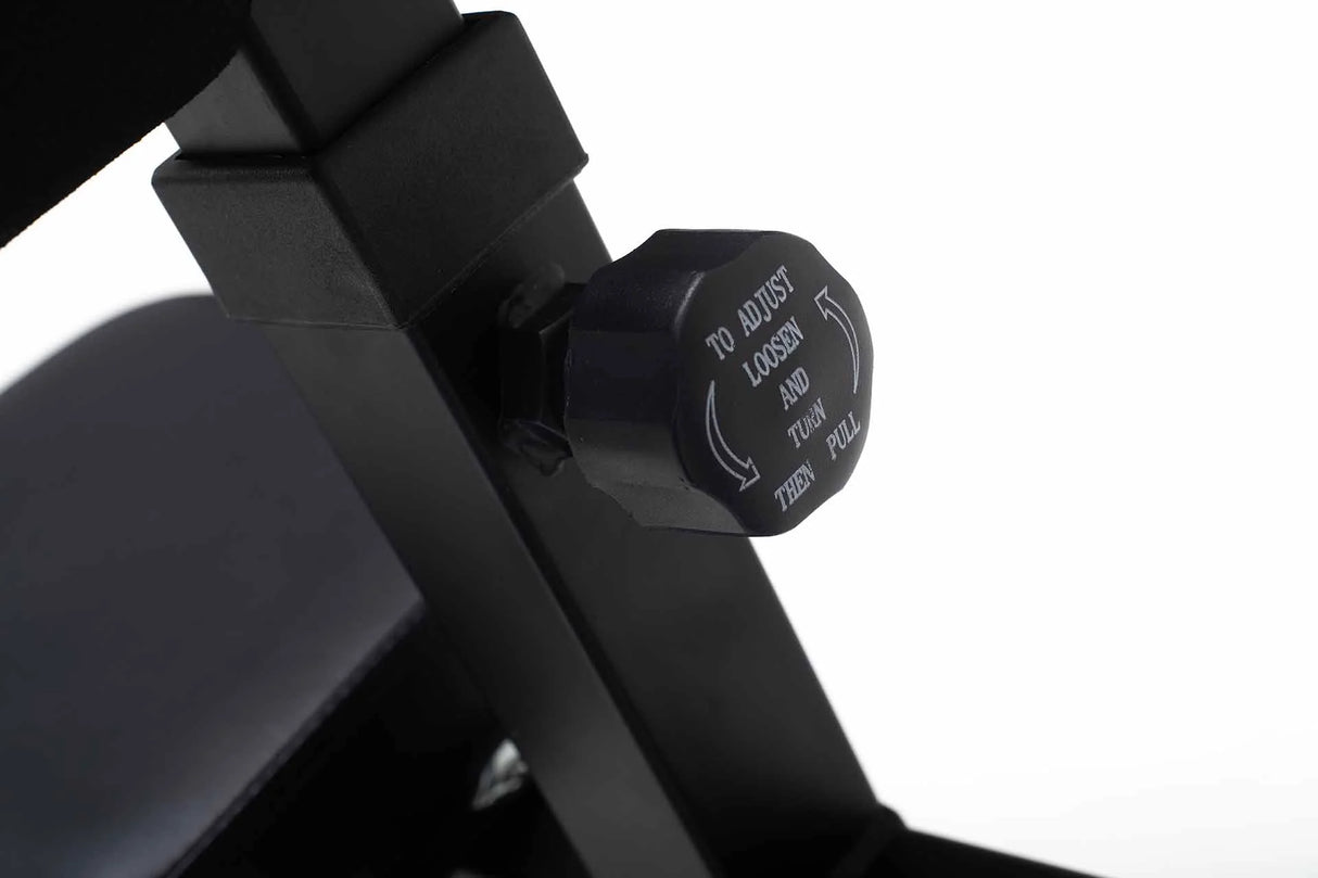 York Barbell C19LR Cable Lat Pulldown and Low Row Seat adjuster close up