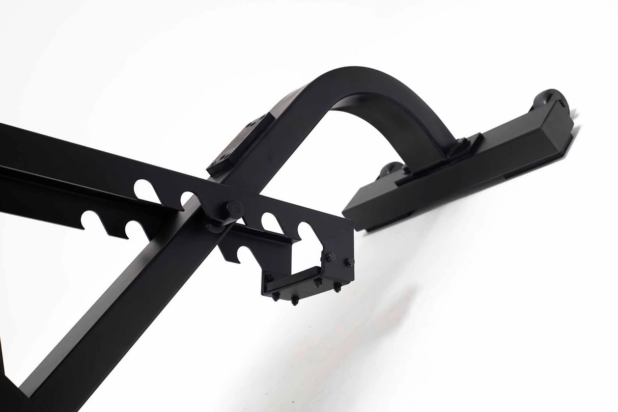York Barbell C32DB Flat to Incline Dumbbell Bench adjusters right side close up
