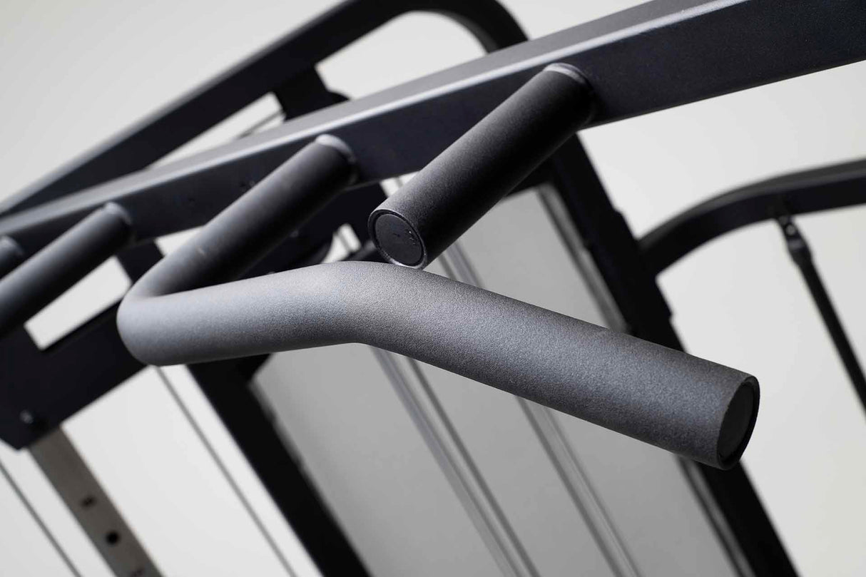 York Barbell C32FT Functional Trainer inc. 2 x 90kg handle grip close up pull up bar