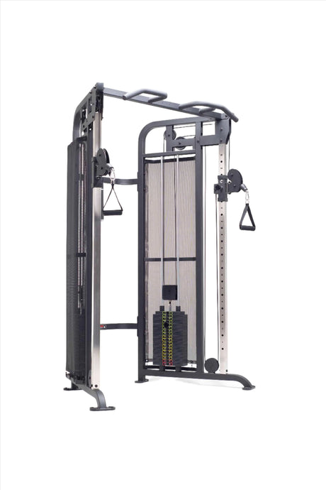 York Barbell C32FT Functional Trainer inc. 2 x 90kg front angle view 