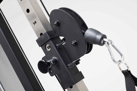 York Barbell C32FT Functional Trainer inc. 2 x 90kg cable adjuster close up