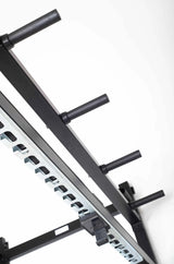 York Barbell C32HR Olympic Half Rack with Pull Up Bar, Plate & Barbell Storage Storage peg close up 