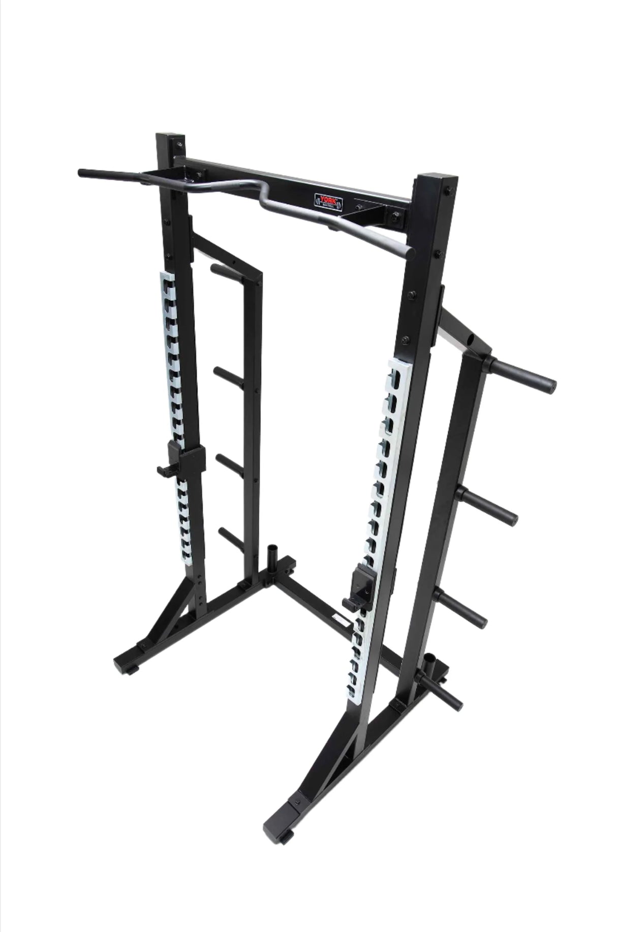 York Barbell C32HR Olympic Half Rack with Pull Up Bar, Plate & Barbell Storage Birdseye view 