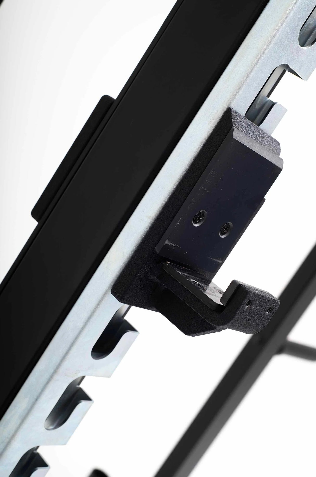 York Barbell C32HR Olympic Half Rack with Pull Up Bar, Plate & Barbell Storage close up 